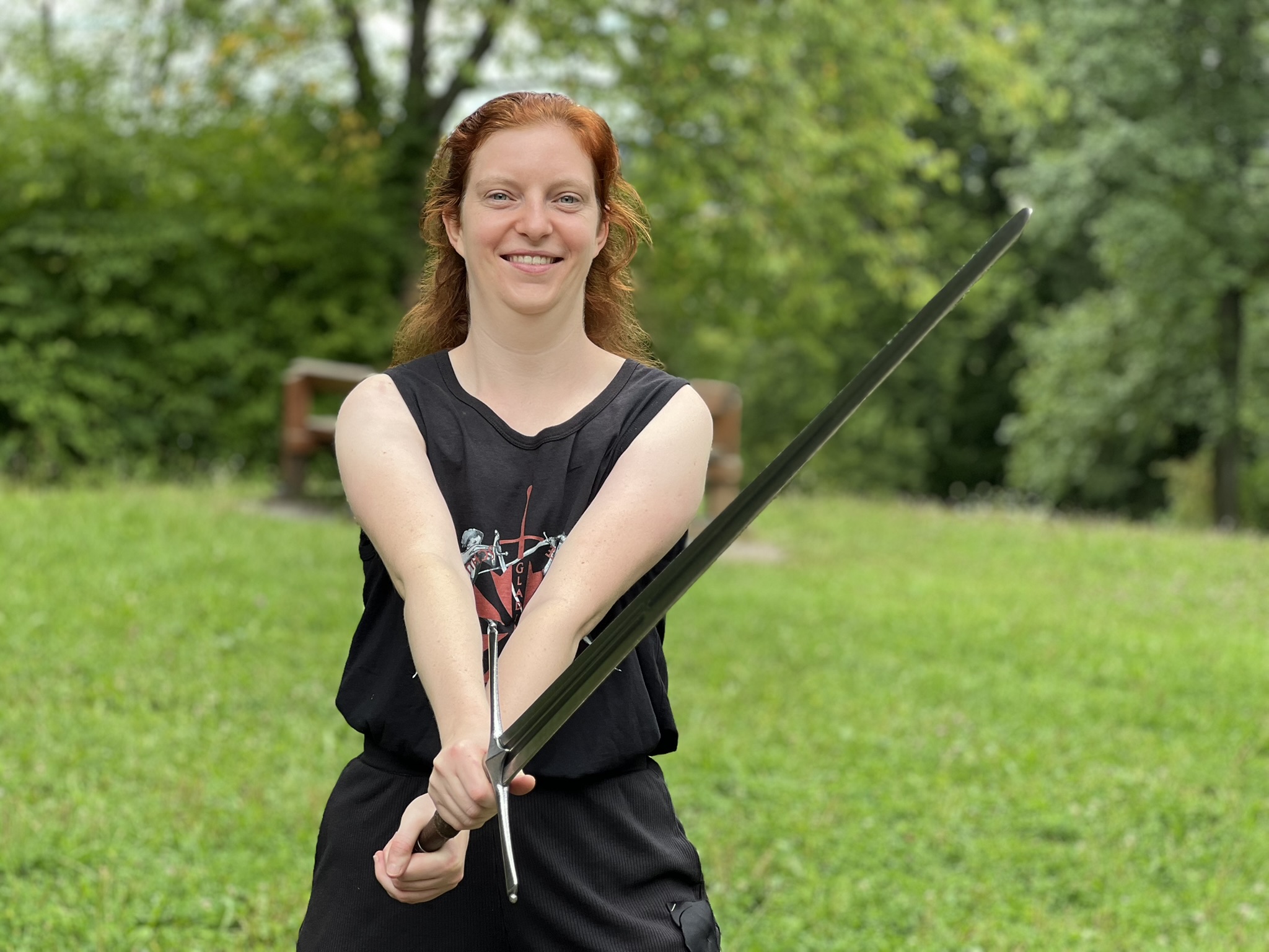 Trainingsteilnehmerin mit Langem Schwert